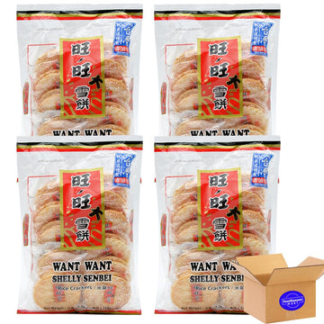 Shelly Shenbei Original Crispy Snowy Rice Cracker 5.29oz/150g pack of 4