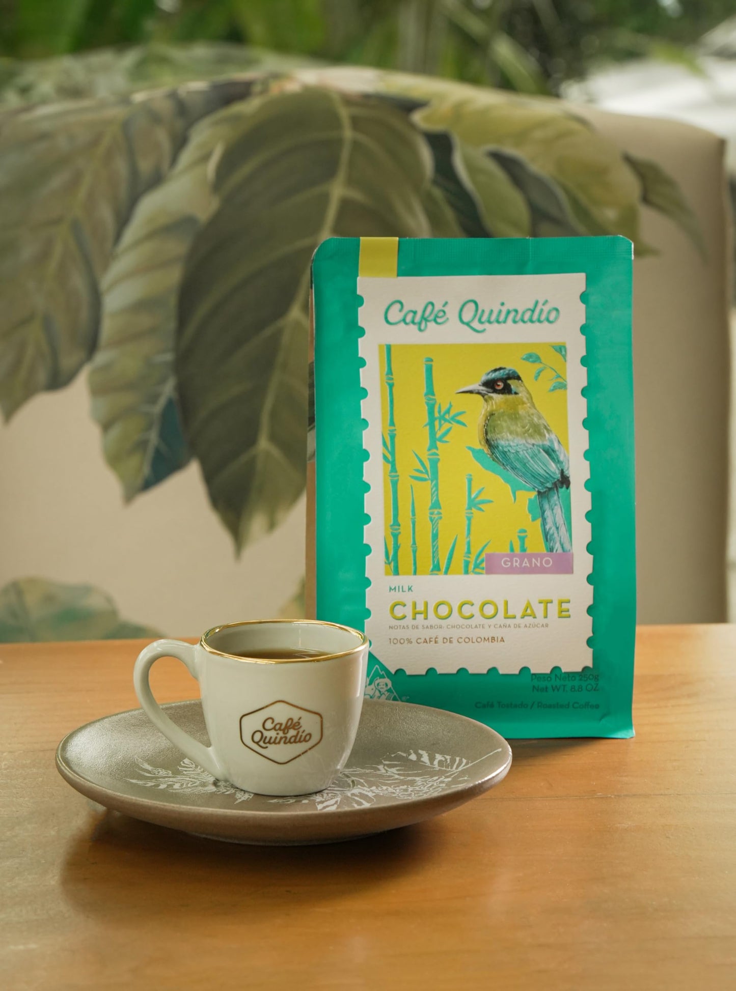 Cafe Quindio Specialty Harvest - Medium Roast 100% Colombian Excelso Whole Bean Arabica Coffee With Natural Milk Chocolate Tasti
