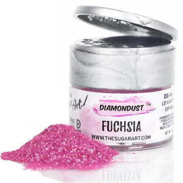 Fuchsia Edible Glitter For Drinks, Cocktails, Cake Decorating, Strawberries, Chocolates & More | No Taste | 4G | 100% Food-Safe | Kosher, Vegan, Gluten & Nut Free | Diamondust By The Sugar Art …
