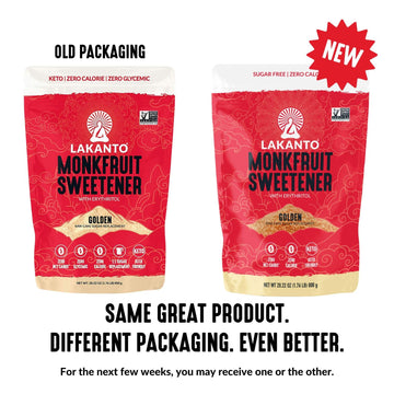 Lakanto Golden Monk Fruit Sweetener with Erythritol - Zero Calorie, Keto Friendly, 1.76 lb (Pack of 3) - Sugar Replacement