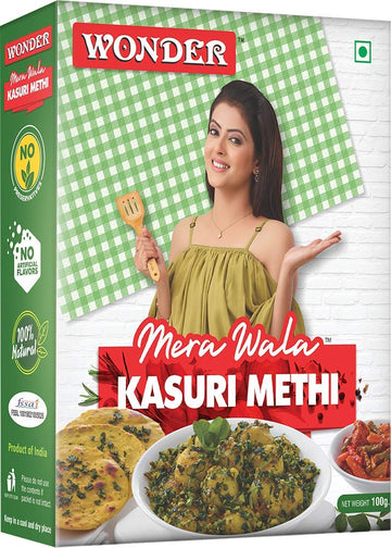 Wonder Mera Wala Kasuri/Kasturi Methi/Dried Fenugreek Leaves/Aromatic Kasuri Methi Leaves (100Gm)