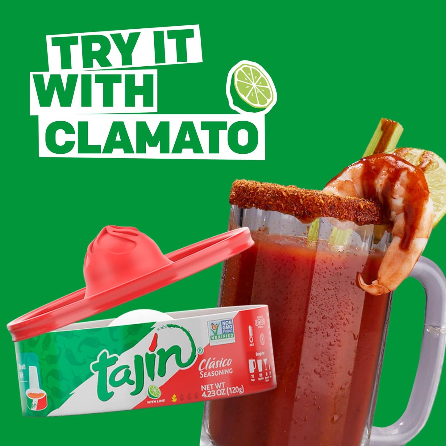 Tajin Cl  sico Chile Lime Seasoning Rimmer 4.23 oz (Pack of 12)