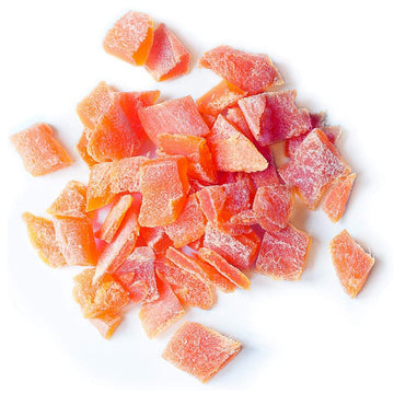 Natural Dried Papaya Dices, Low Sugar, Unsulphured, 4 lb from Green Bulk
