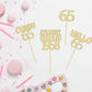Gyufise 24Pcs Happy 65th Cupcake Toppers Glitter Sixty-five Straight Outta 1958 Cupcake Picks Cheers to 65 Years Birthday Cake D