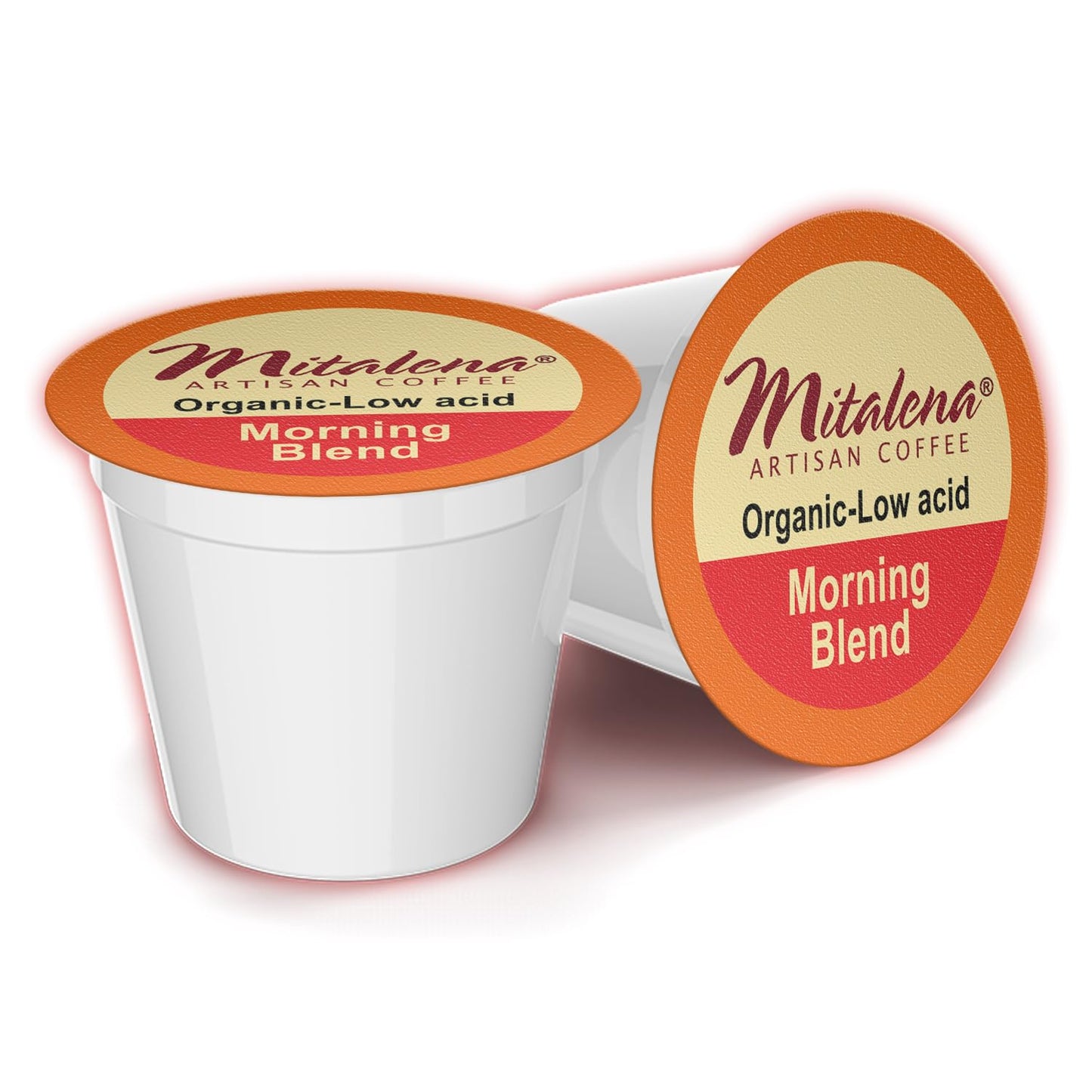 Mitalena Morning Blend Low Acid Coffee Pods - Medium Roast Organic Compatible With Keurig - Enjoy Small Batch Artisan Coffee  Avoid Heartburn And Acid Reflux - 96 Cups