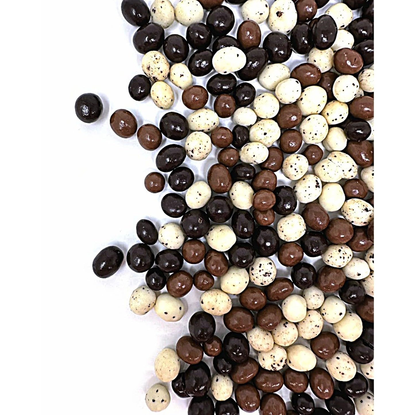 SweetGourmet Chocolate Covered Espresso Beans Blend | White Milk Dark Chocolate | 2 Pounds