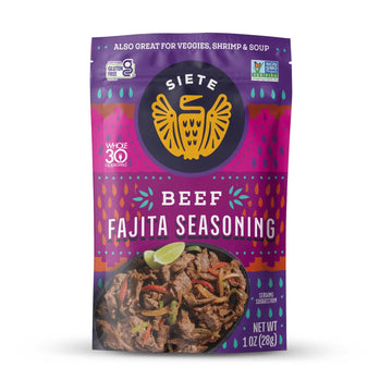 Beef Fajita Seasoning Mix | Seasoning for Beef, Shrimp, and Veggies | Gluten Free | Vegan | Non GMO | Whole30 Approved | 6 Packe