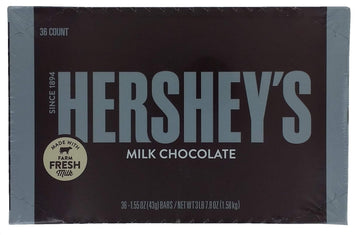 Hershey Milk Chocolate 1.55 Oz, 36/Box