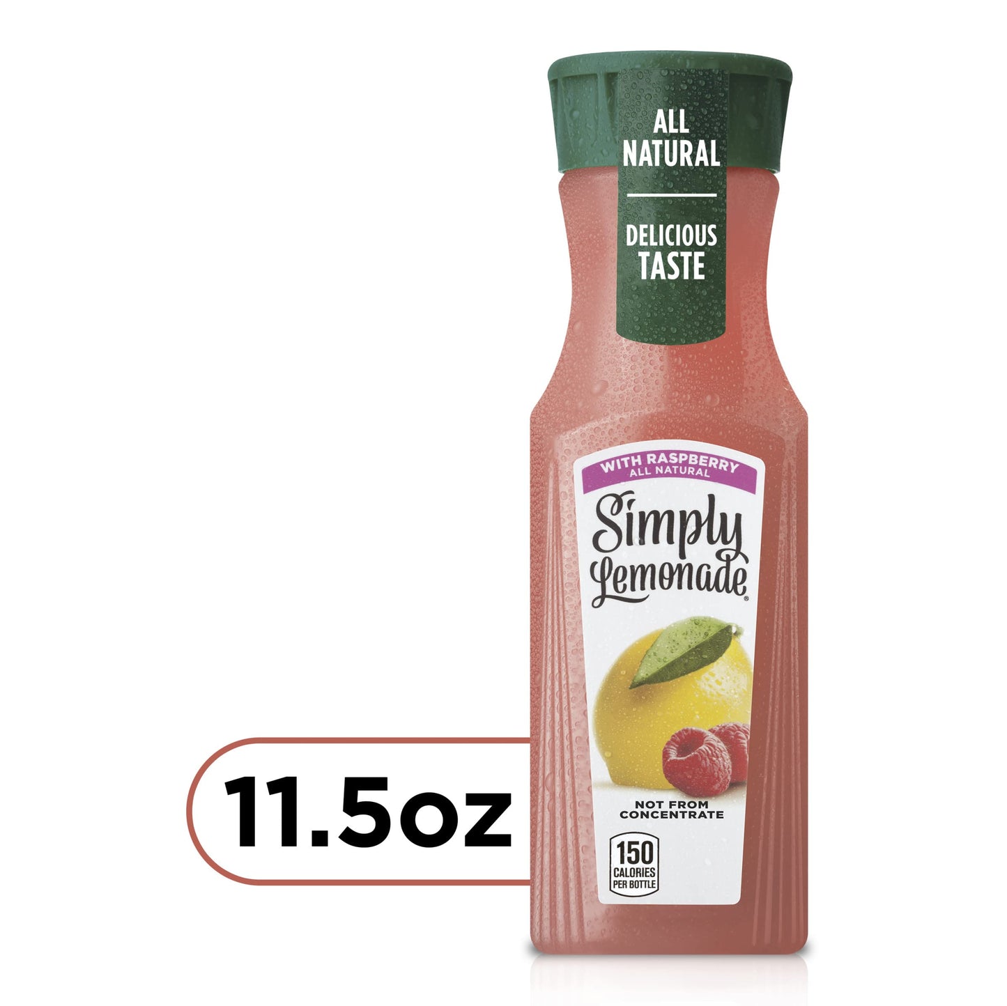 Simply Lemonade With Raspberry, All Natural Non-Gmo, 11.5 Fl Oz