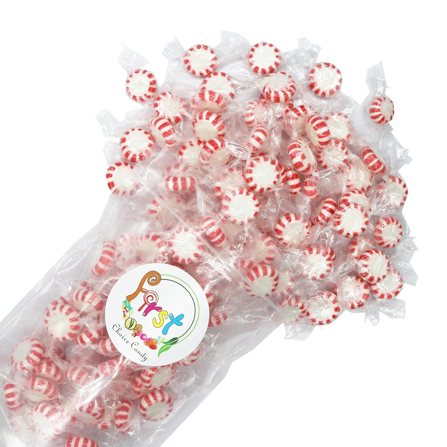 Firstchoicecandy Starlight Mint Hard Candy Disc (2 Pound (Pack Of 1), Red Peppermint)