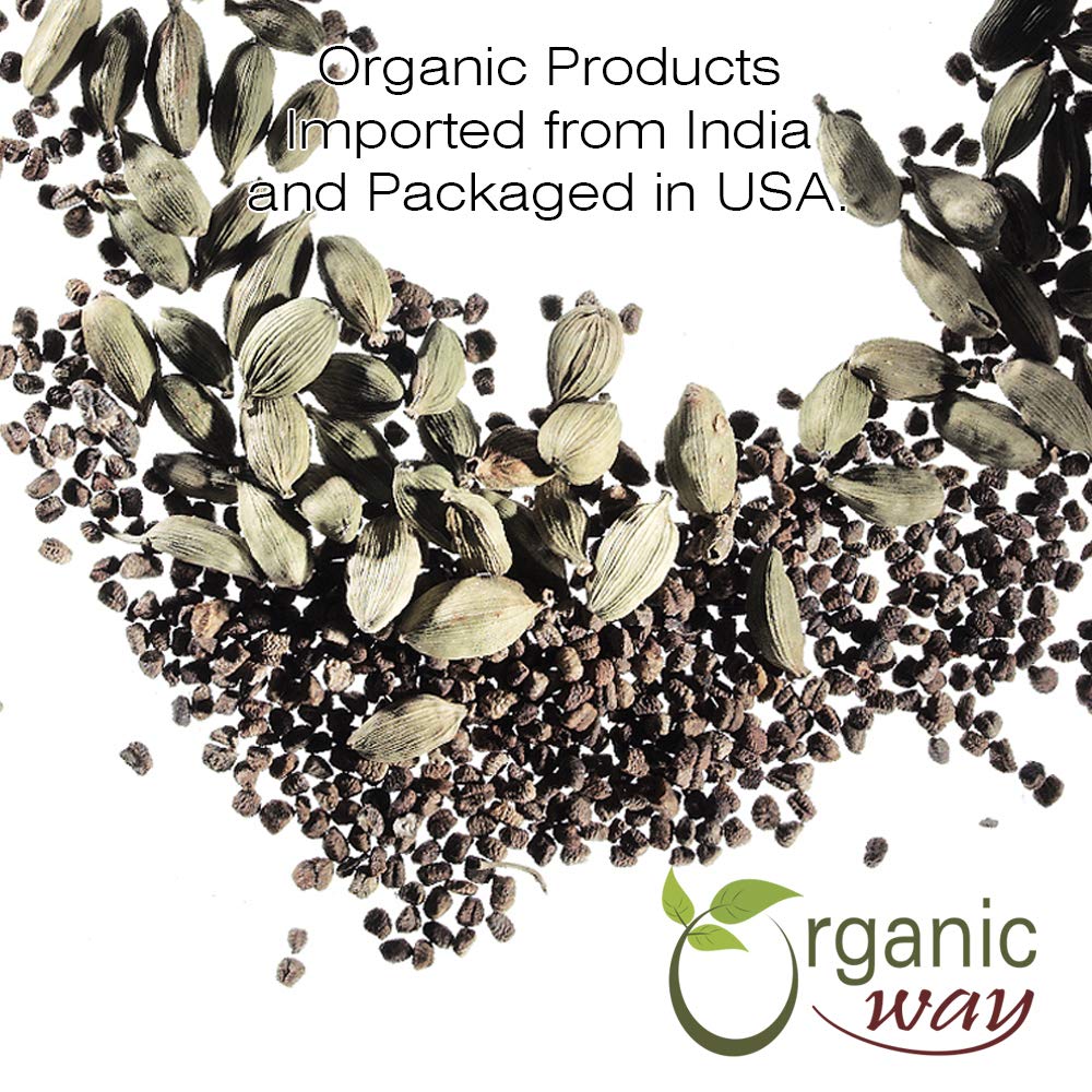 Organic Way Green Cardamom Whole Pods, Hari Elaichi (Elettaria Cardamomum) - Kosher & Usda Certified | Vegan, Non-Gmo & Gluten F