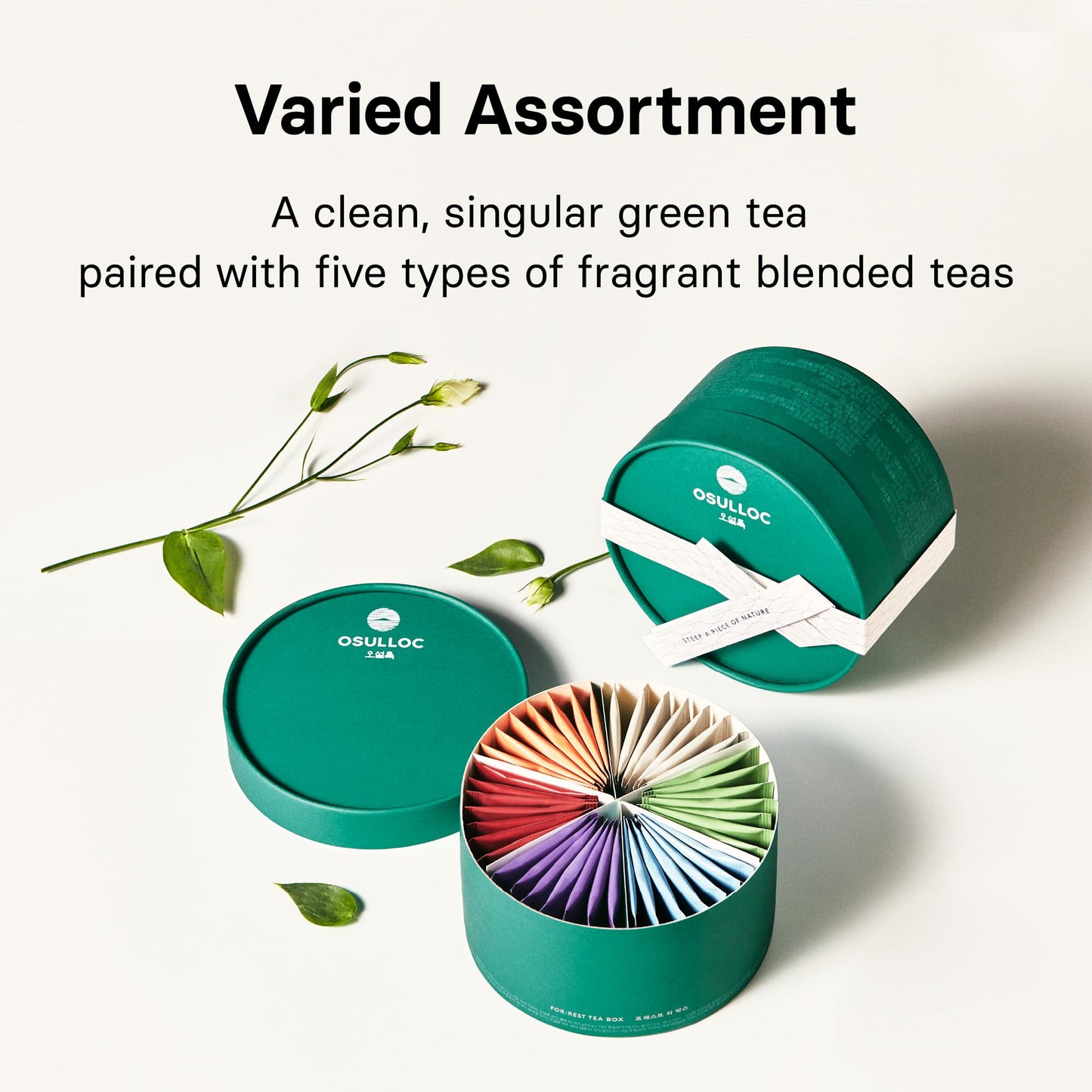 Osulloc For:Rest Tea Box (42 Count, 6 Types X 7Ea,) Exquisite & Unique Gift Idea For Tea Lover, Variety Gift Box Sampler, 6 Uniq
