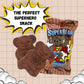MJM SuperBear Chocolate Grahams - 50 Packs, 1 oz Each, Wholesome Snack, Perfect for Parties, Crunchy Chocolate Flavor, Brown