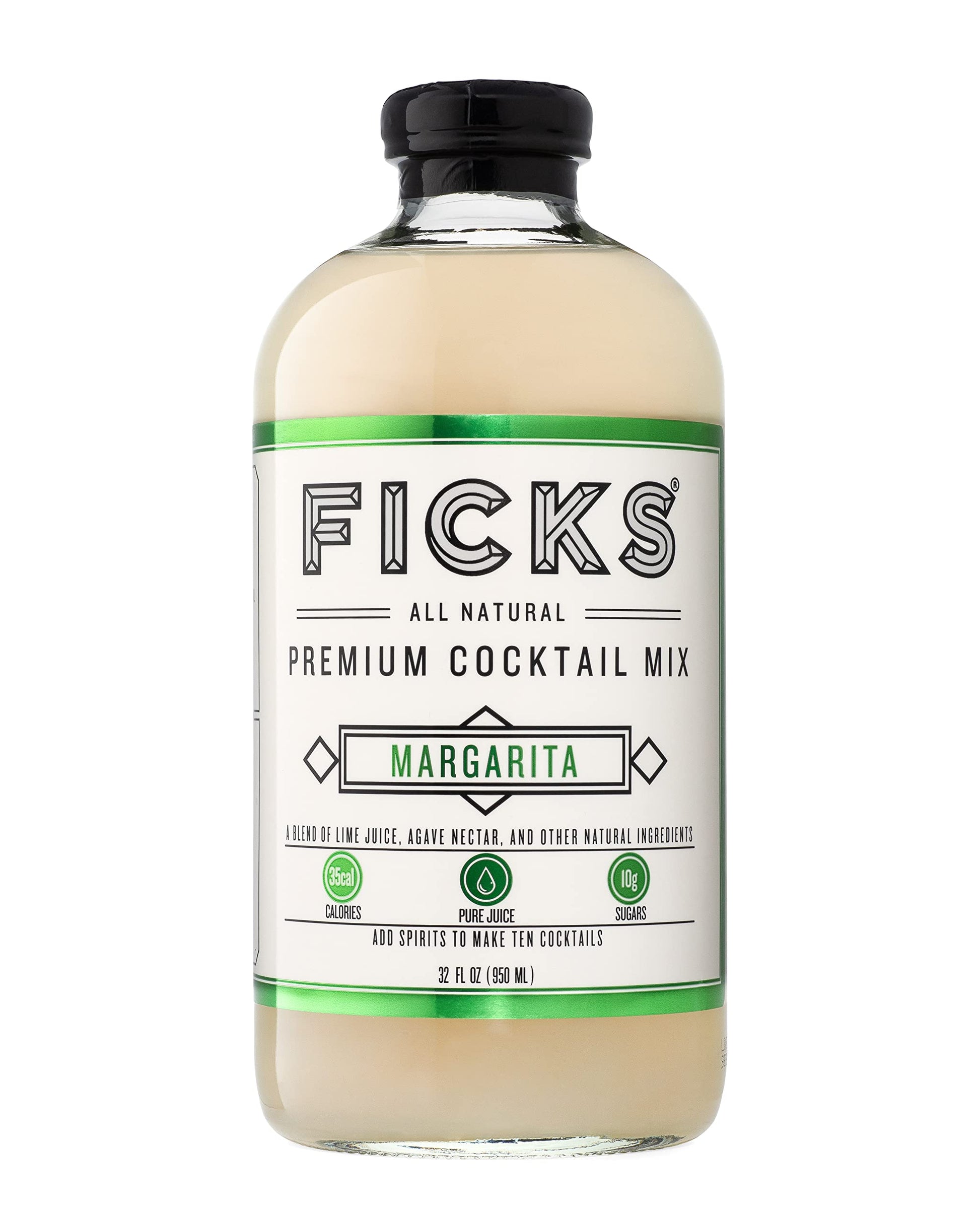 Ficks Premium Cocktail Mix - Margarita - 6 Pack - 32 oz Each