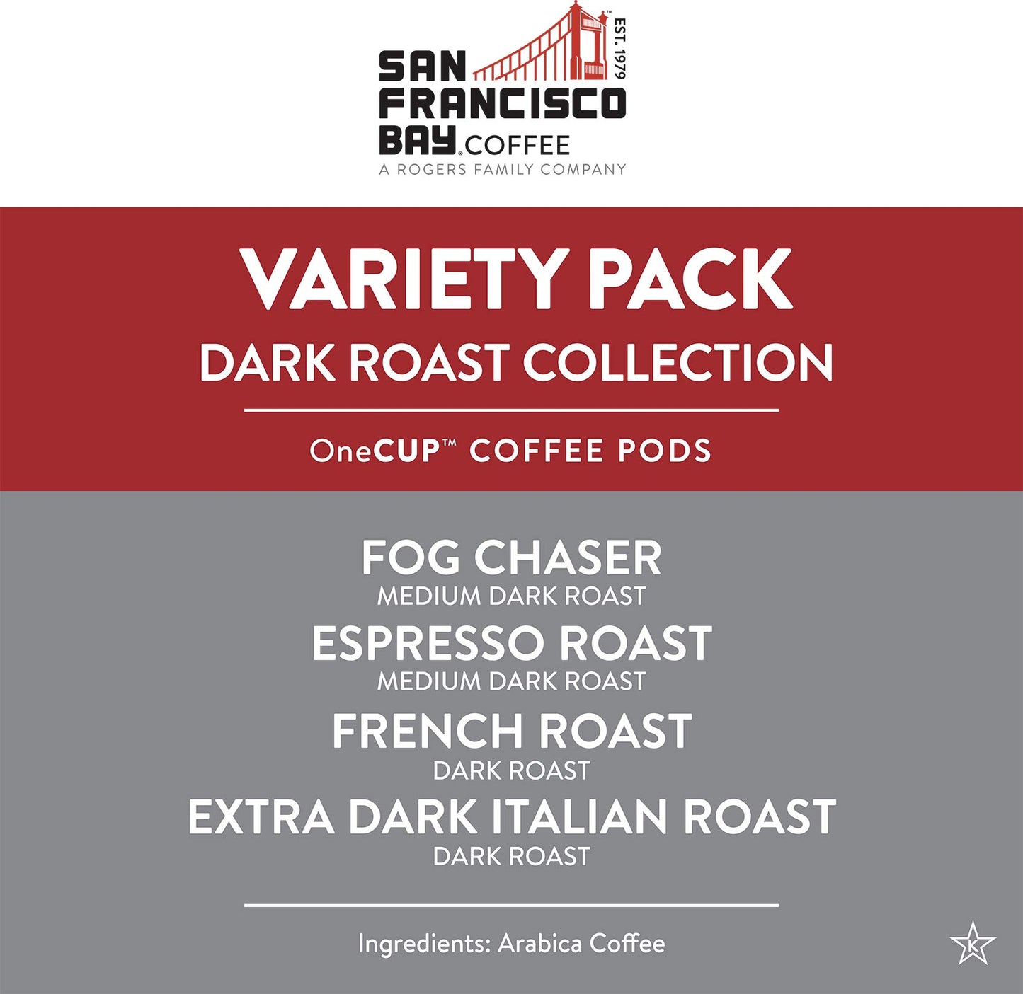 San Francisco Bay Compostable Coffee Pods - Variety Pack Dark Roast (40 Ct) K Cup Compatible Including Keurig 2.0, French, Espre