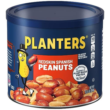 PLANTERS Redskin Spanish Peanuts, Roasted Salted, 12.5 oz Jars, Pack of 6
