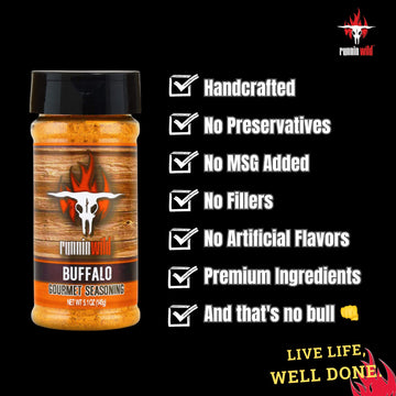 RunninWild Buffalo Wing Seasoning – Bold Gourmet Spice Rub for Chicken & Snacks, 5.1oz, No Artificial Flavors or MSG