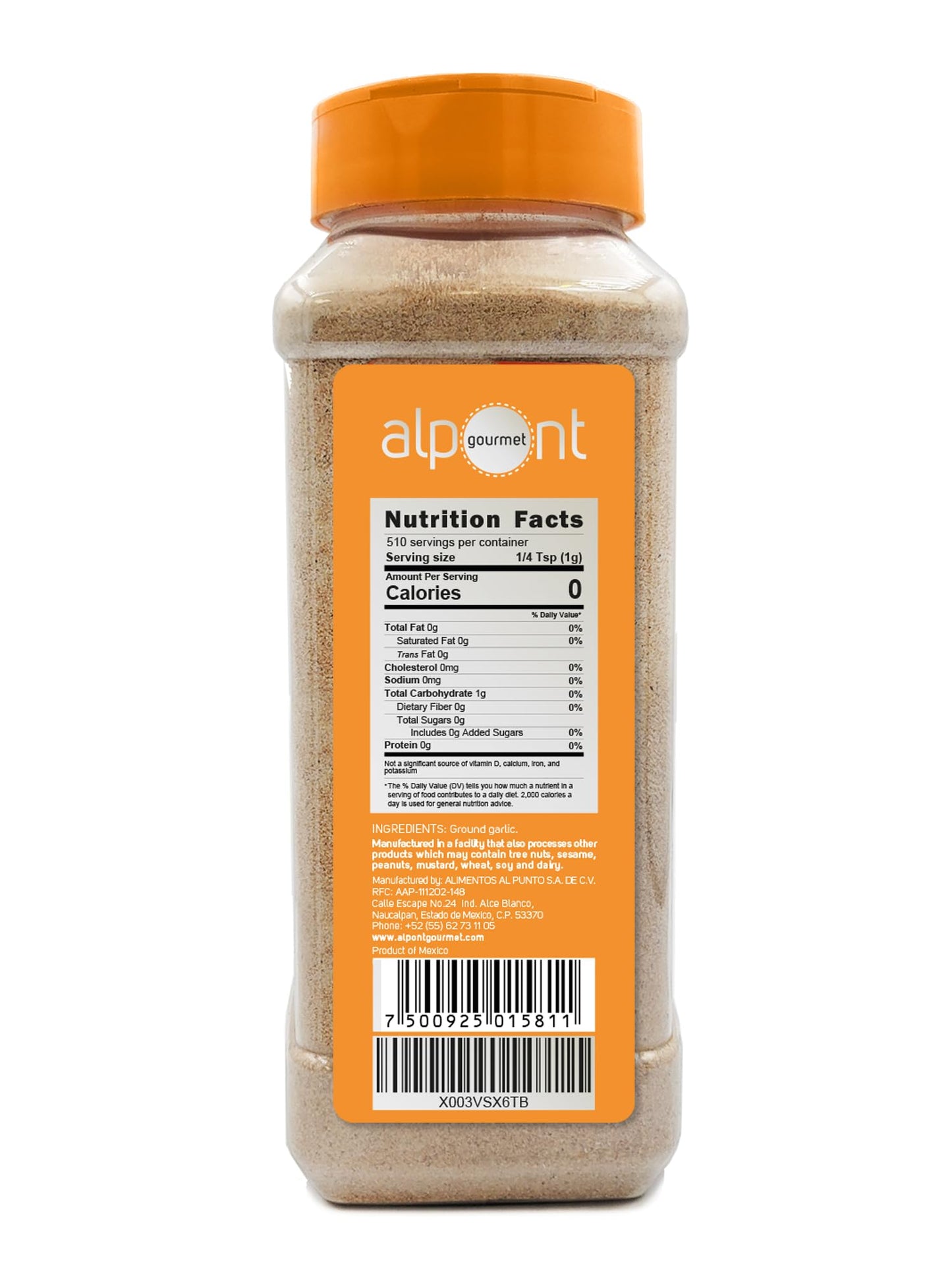 ALPONT GOURMET Garlic Powder, All Natural, Non-GMO, 18oz (510g)