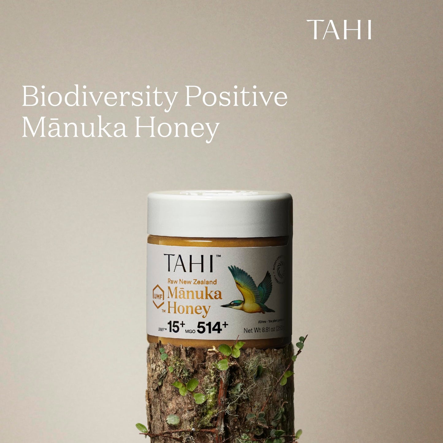 Tahi Raw Manuka Honey New Zealand Umf 15+ Certified (Mgo 514+) - 100% Sustainable, Monofloral And Natural Honey - Non-Gmo, Glyph