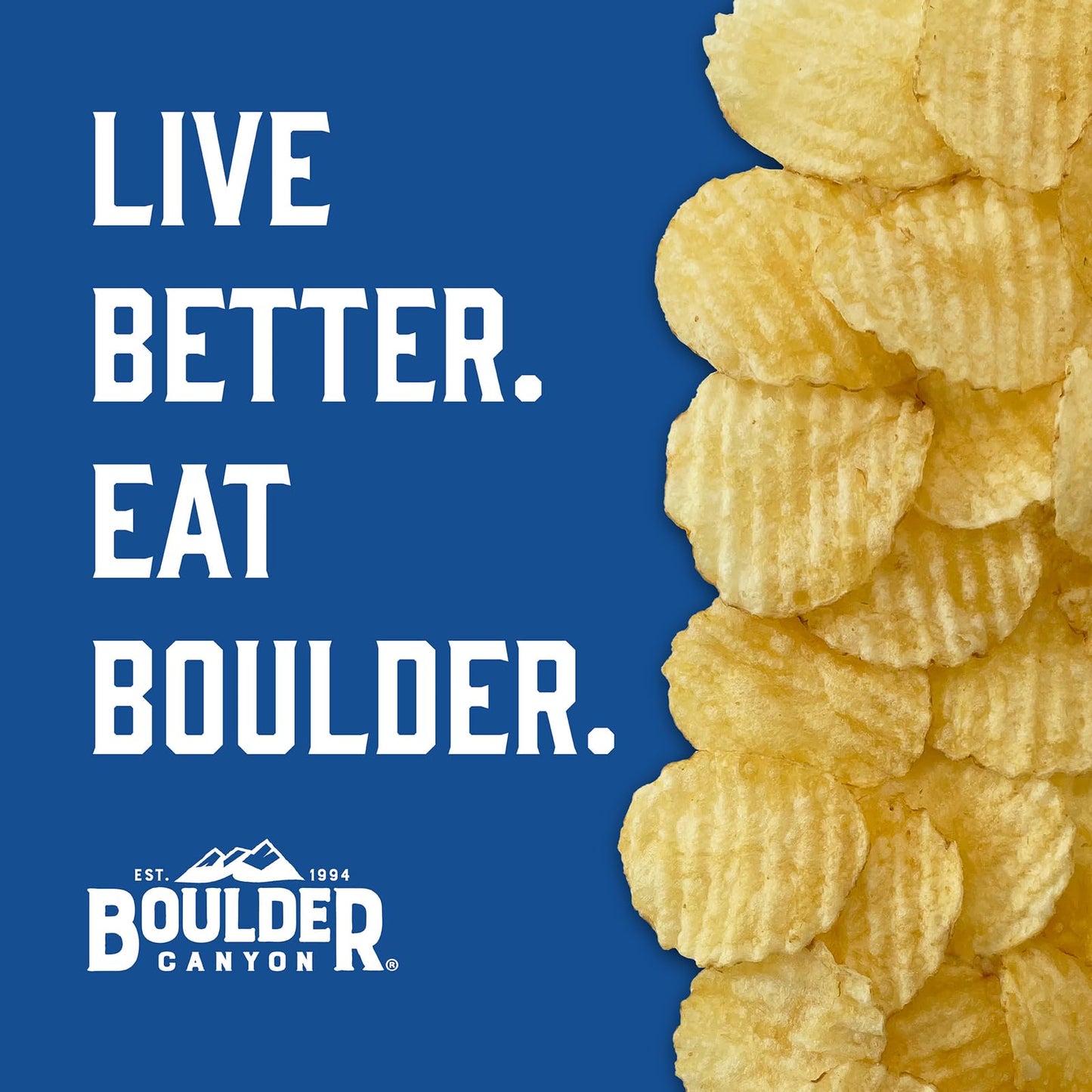 Boulder Canyon Kettle Cooked Potato Chips Wavy Cut 5.25 Oz. Bag Count -Crunchy Chips Cooked In 100 Great For Lunches Or Snacking