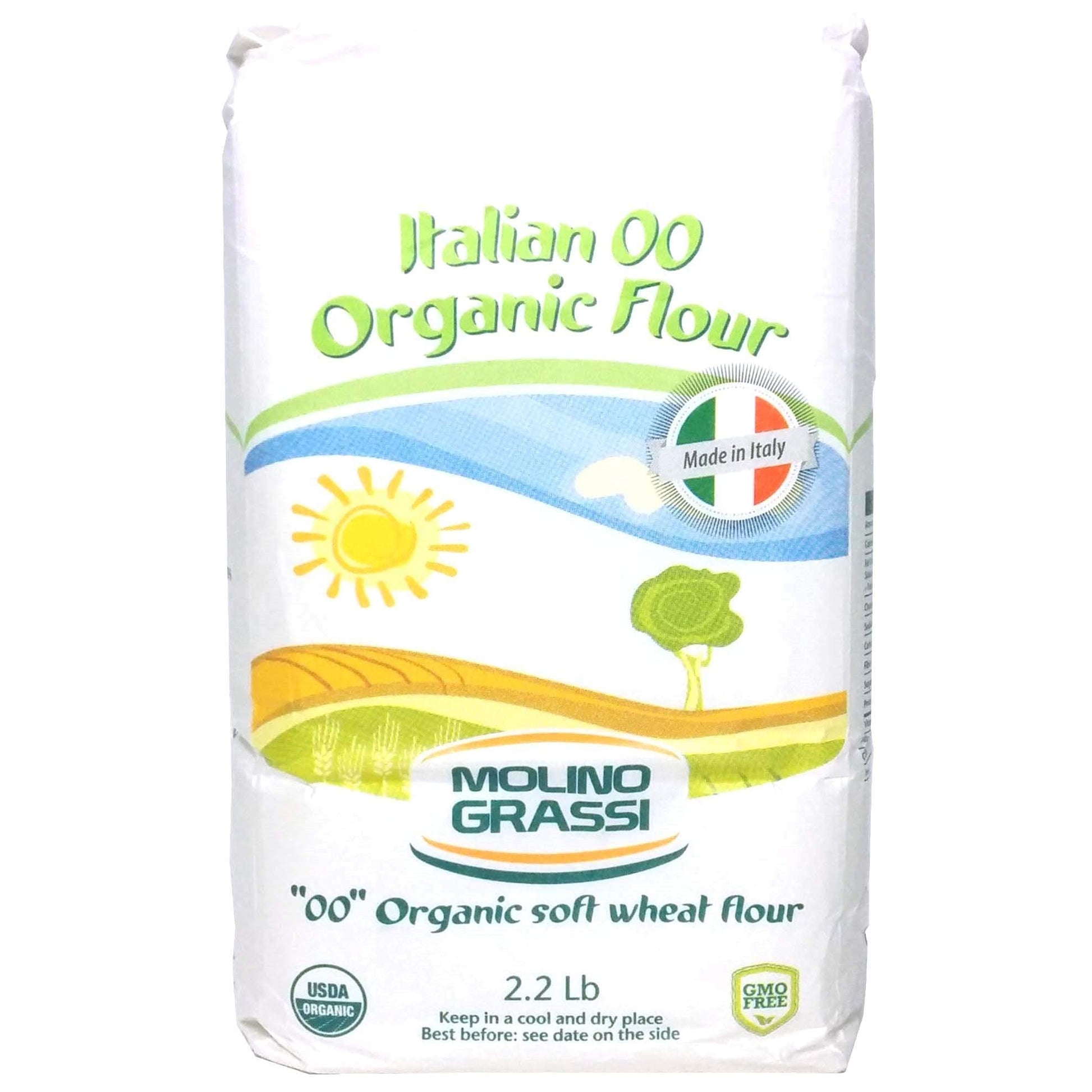 Molino Grassi Usda Organic Italian ''00'' Soft Wheat Flour - 2.2 Lb (2 Pack) (1 Pack)