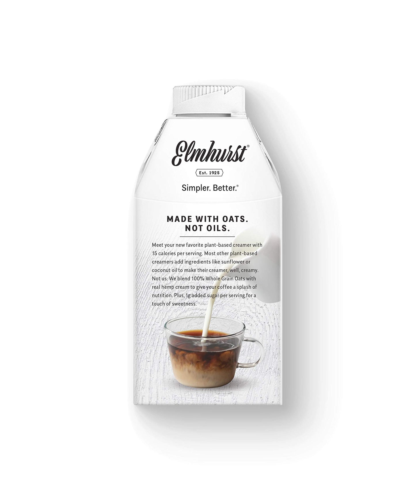 Elmhurst 1925 French Vanilla Oat Creamer, Plant-Based, Vegan, 16 Ounce (Pack Of 6)