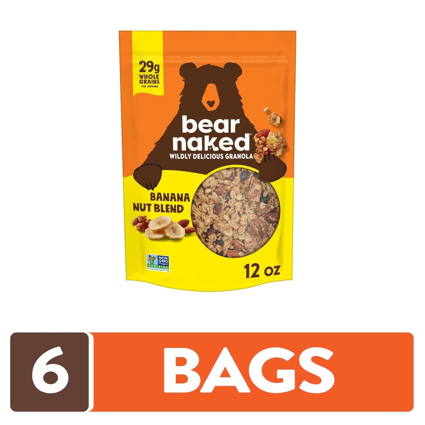 Bear Naked Granola Banana Nut, Vegetarian, Non-GMO, 4.5lb Case (6 Count)