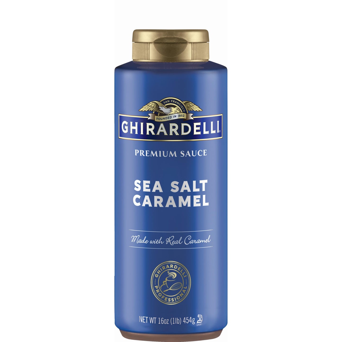 Ghirardelli Chocolate Company Sea Salt Caramel Sauce Squeeze Bottle, 16 oz (Pack of 1)