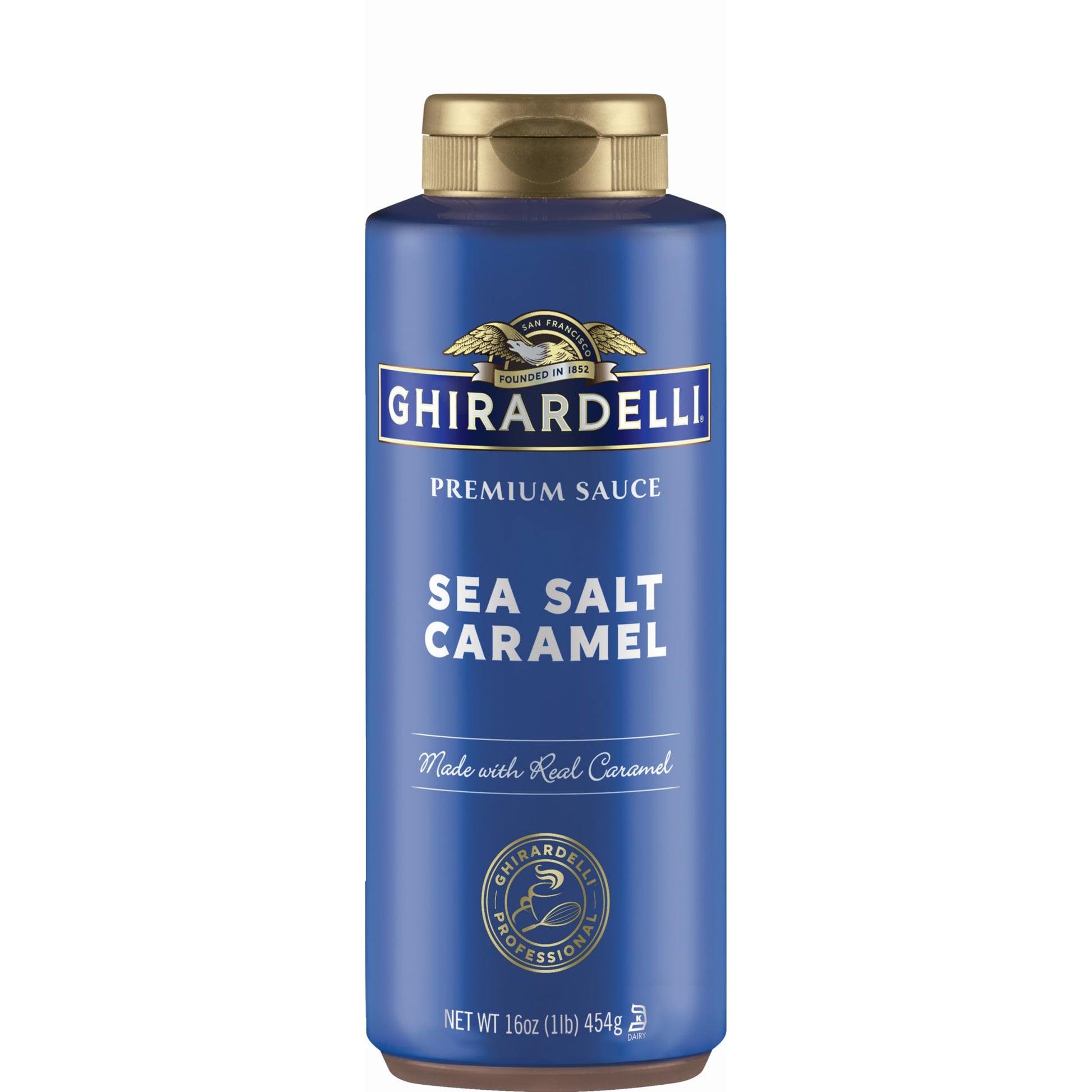 Ghirardelli Chocolate Company Sea Salt Caramel Sauce Squeeze Bottle, 16 oz (Pack of 1)