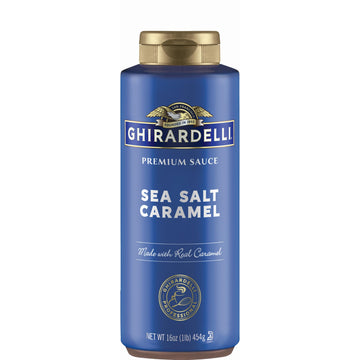 Ghirardelli Chocolate Company Sea Salt Caramel Sauce Squeeze Bottle, 16 oz (Pack of 1)