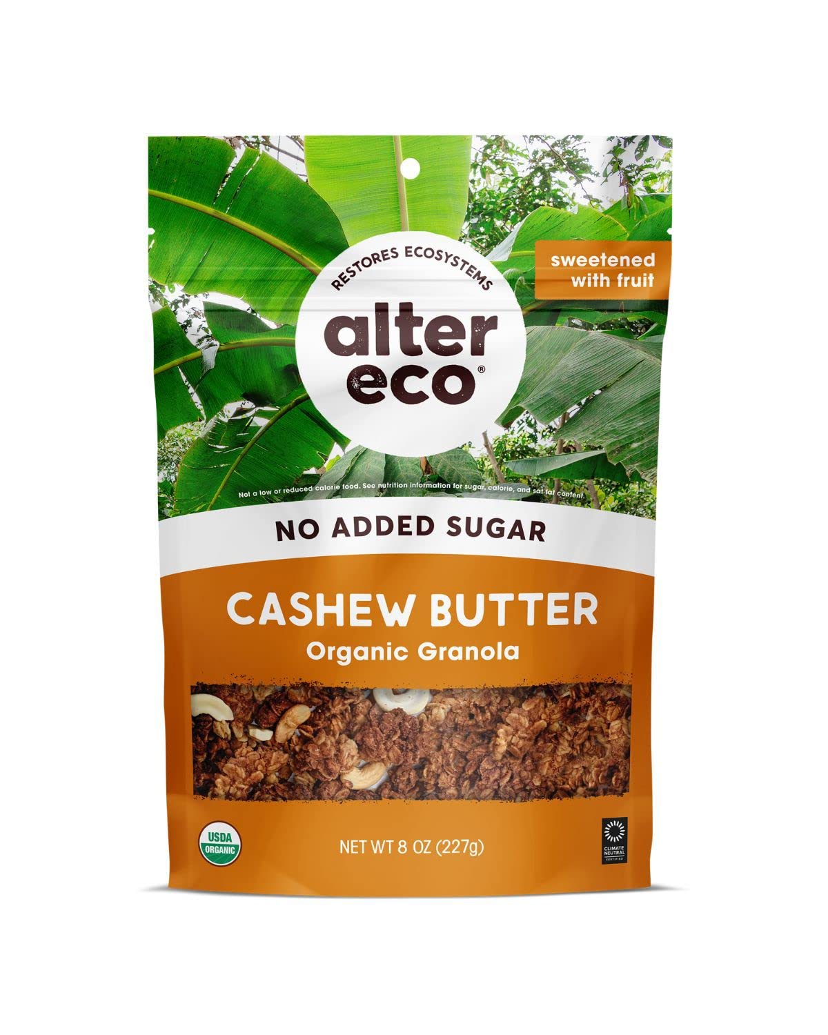 Alter Eco Cashew Butter Granola, Healthy, Organic Breakfast & Snack, Naturally Sweetened with Fruit, Vegan, No Artificial Sugars