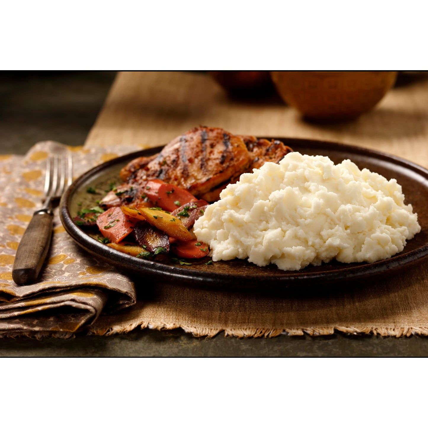 Idahoan Reduced Sodium Mashed Potatoes, Buttery Homestyle, 4 Ounce (Pack of 12)