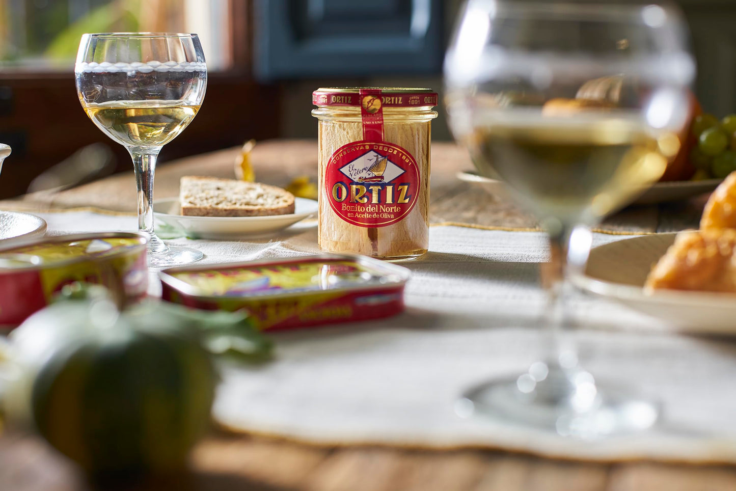 Ortiz Tuna In Olive Oil, 7.76Oz Glass Jar | Superior Tuna In Olive Oil | Ortiz White Tuna In Olive Oil [7.76Oz/220Gr Net Wt.]