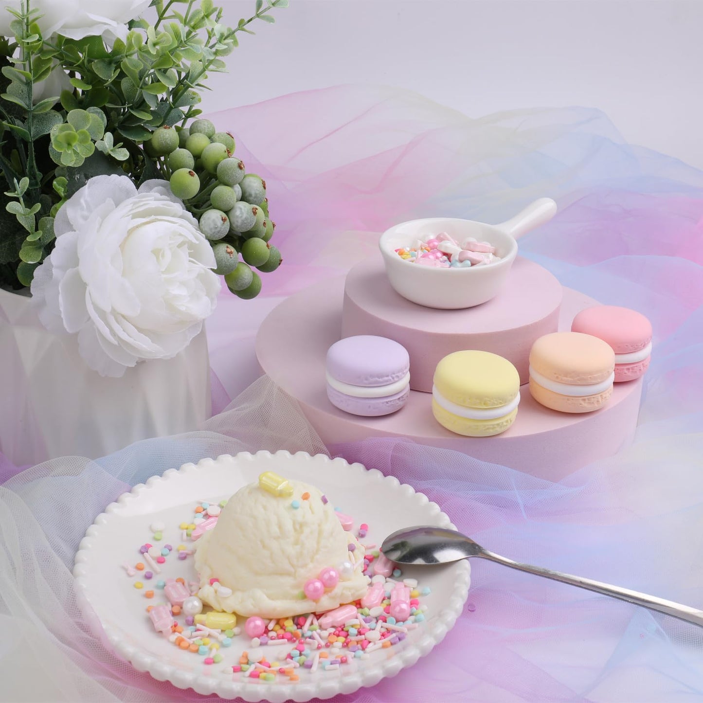 Summer Ice Cream Pastel Sprinkles, Multicolor Popsicle Sugar Baking Edible Cake Decorations Cookie Toppers And Birthday Party Su