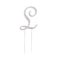 LOVENJOY Rhinestone Letter L Cake Topper, 3.5, Silver, Model GA-LTL0120A
