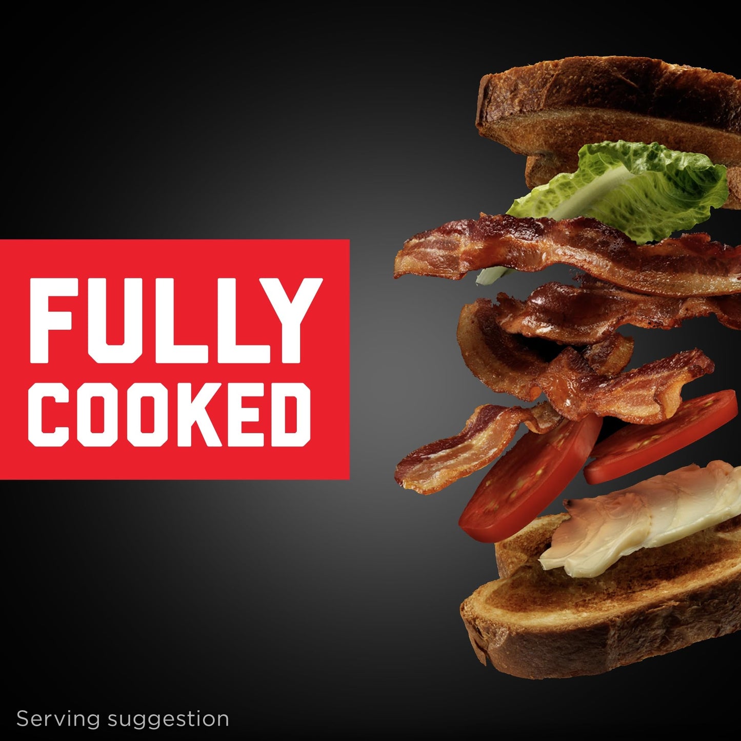 HORMEL BLACK LABEL Thick Cut Bacon  Fully Cooked Bacon  Gluten-Free Snacks  Family Pack - 6.3oz