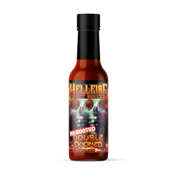 Hellfire Hot Sauce Double Doomed Rebooted- The Worlds Hottest Hot Sauce - Double Doomed spiked with double the amount of 6.66 mi
