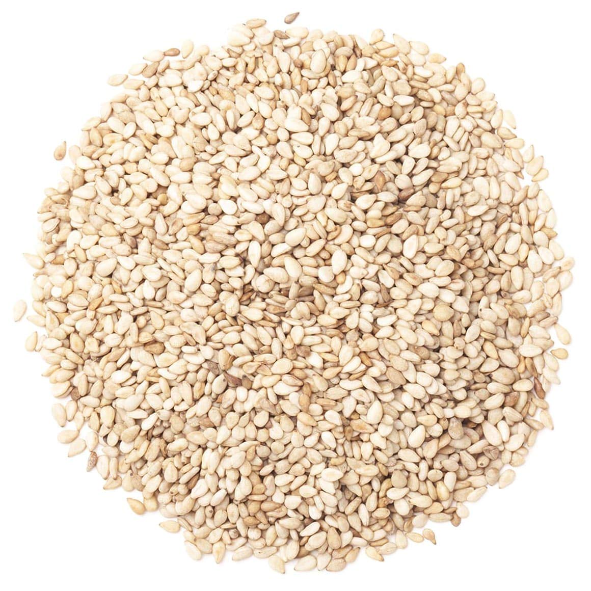 Hulled Sesame Seeds, 1 Pound — Non-Gmo Verified, Whole Raw White Sesame Seeds, Kosher And Vegan, Unroasted, Bulk Sesame. High In Magnesium, Iron, And Calcium. Perfect For Tahini Paste
