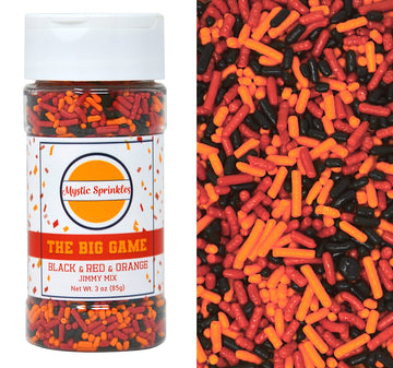Mystic Sprinkles The Big Game Jimmy Mix 3oz Bottle (Black, Red & Orange)