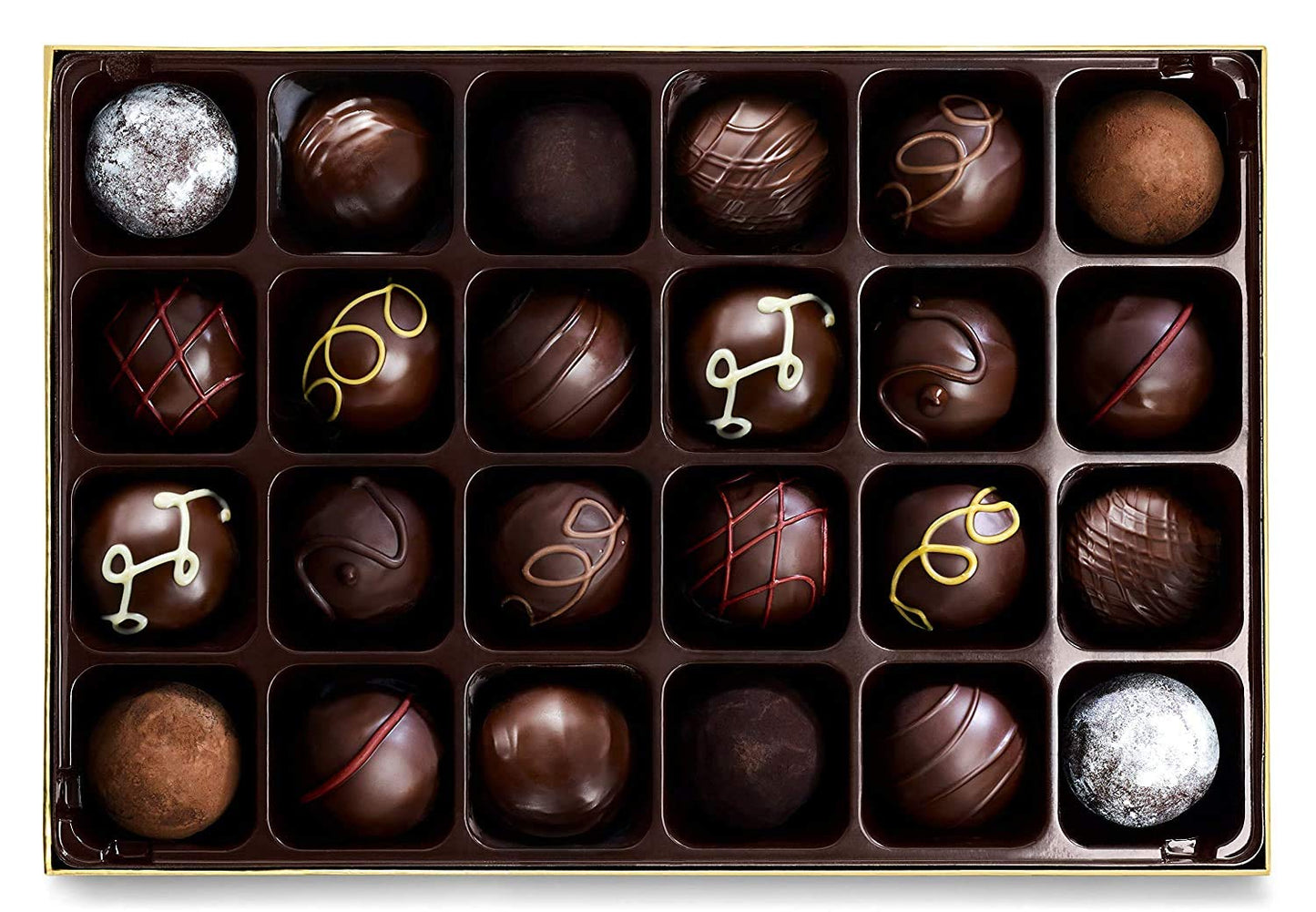 Godiva Chocolatier Dark Chocolate Truffles Assorted Chocolate Gift Box, 24 Pc.