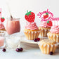 Foowztao 42Pcs Strawberry Cupcake Toppers, Edible Wafer Paper, Small, Picture15