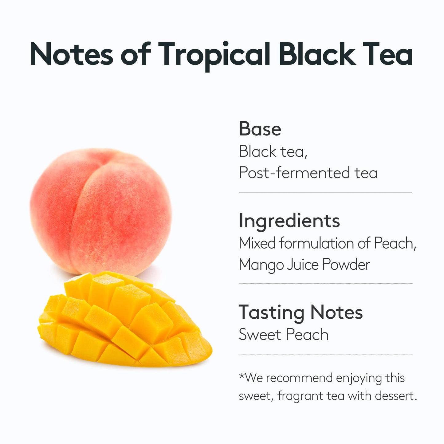 Osulloc Tropical Black Tea (Tropical Mango & Peach Flavor), Fruit Tea Blend, Premium Teabags From Jeju Island, 20 Count, 1.06 Oz