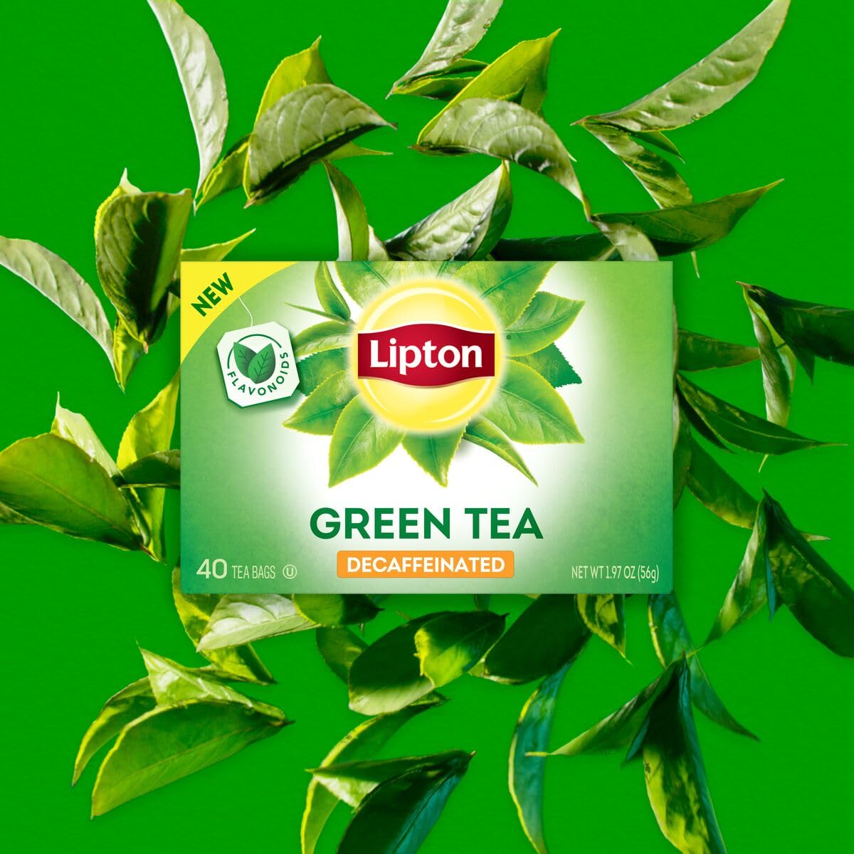 Lipton Decaffeinated Green Tea Bags, Unsweetened Teabags For Decaf Hot Tea Or Decaf Iced Tea With Flavonoids, 240 Total Tea Bags