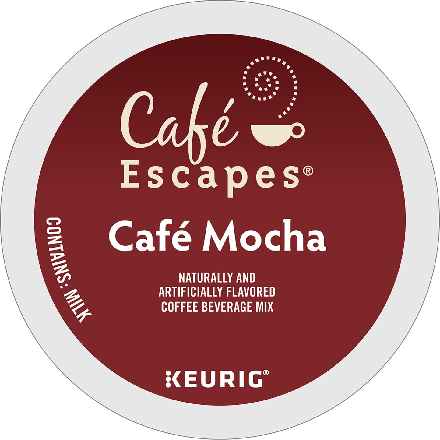 Caf   Escapes Caf   Mocha Coffee Beverage, Single-Serve K-Cup Pods, 60 Count