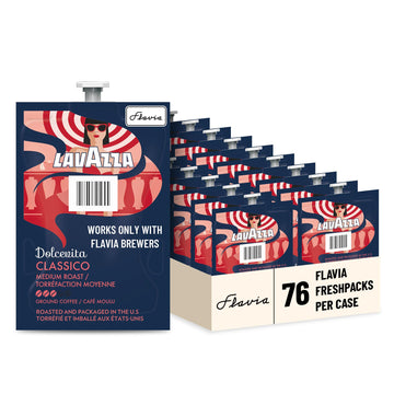 Flavia Lavazza Dolcevita Classico Coffee Freshpacks works only with Flavia malt-inspired  Medium Roast (Case of 76)