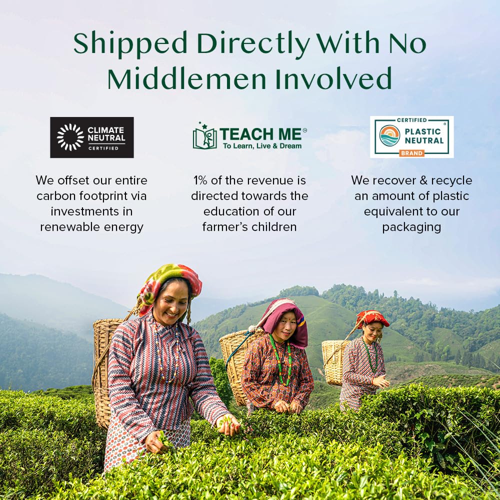 Vahdam, Assorted Herbal Tea Variety Pack (6 Variants, 36 Tea Bags) Caffeine Free, Gluten Free, Non Gmo | Eco Friendly Long Leaf Pyramid Tea Bags I Tea Gift Sets For Men And Women
