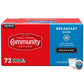 Community Coffee Breakfast Blend Medium Roast Single-Serve K-Cup Pods 72 Count Pack of 1