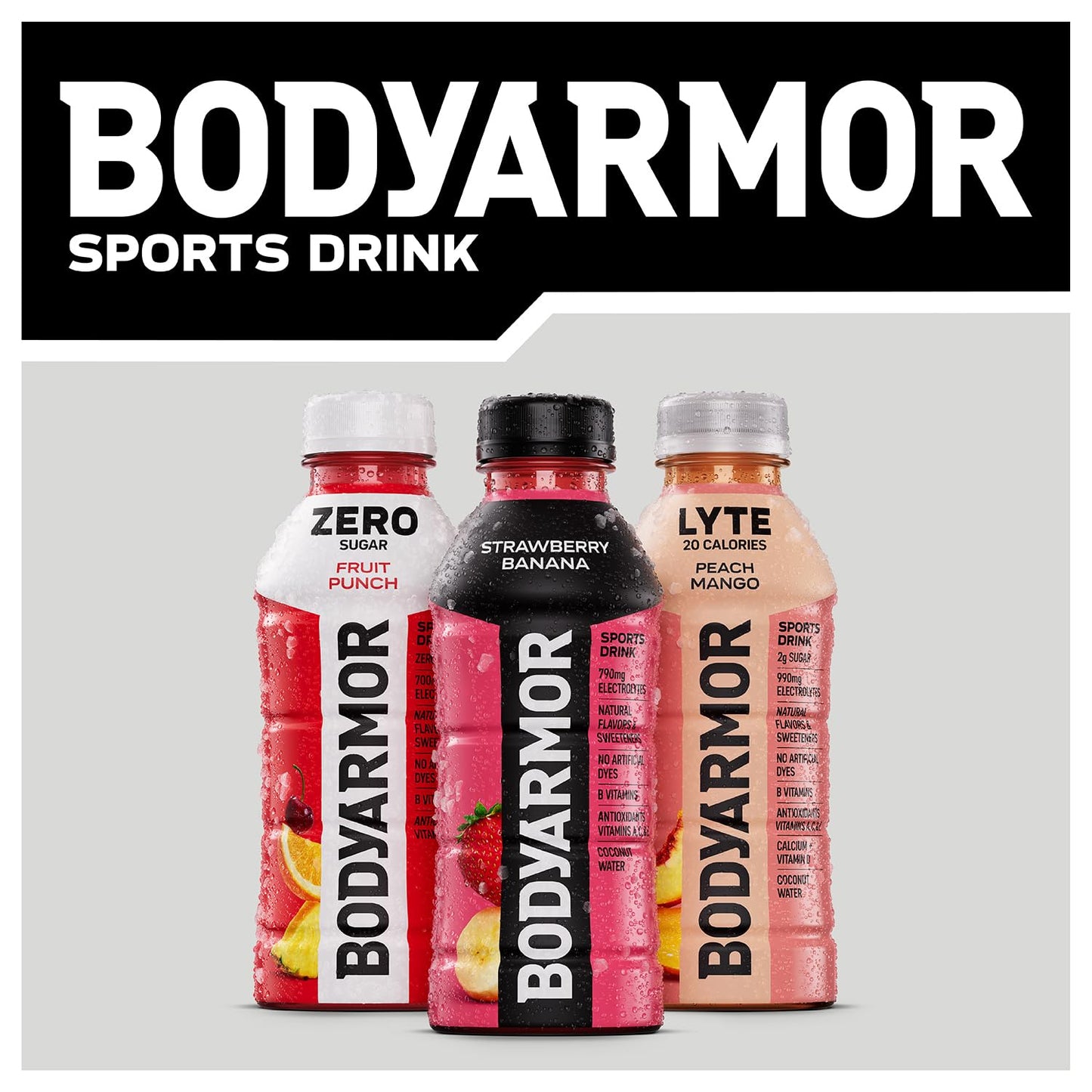 BODYARMOR Sports Drink, Tropical Passionfruit, Electrolyte Hydration, 28 Fl Oz (15 Pack) with B Vitamins & Antioxidants