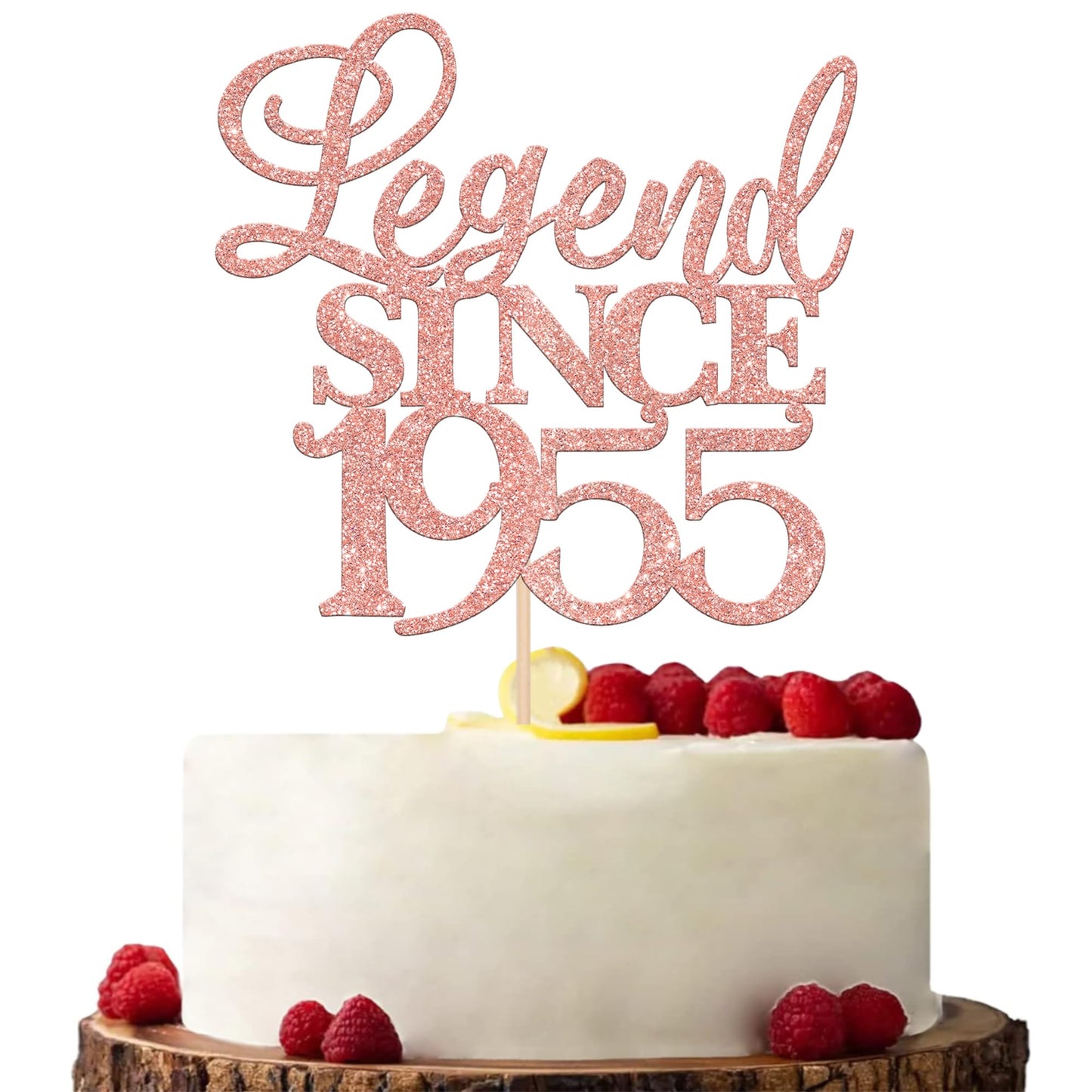 Rsstarxi Glitter Cake Topper, Seventy Cheers to 70 Years, Rose Gold, Model XM310-1953, Perfect for 70th Birthday and Anniversary Celebrations