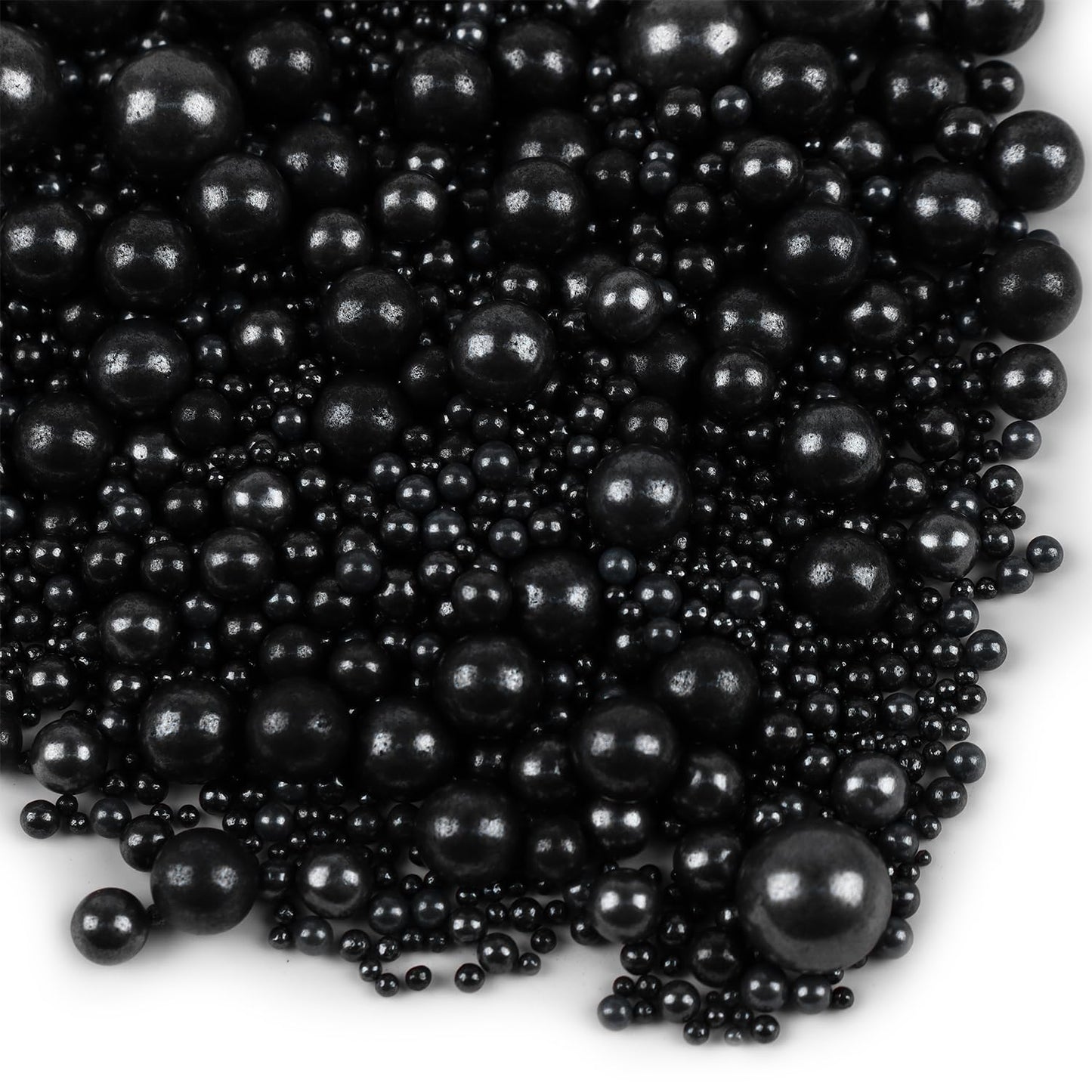 Cobakey Halloween Black Sprinkles, Edible Sugar Pearls, 3.5 Ounces, Perfect for Cake Decorating, Cupcakes, Cookies, and Ice Cream Toppings